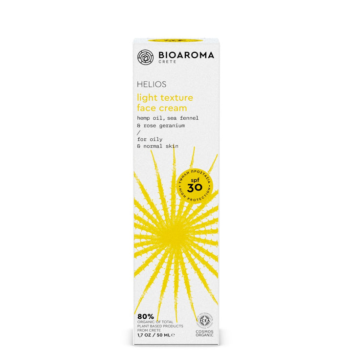 HELIOS Crème solaire faciale pour peaux grasses et normales 30 SPF