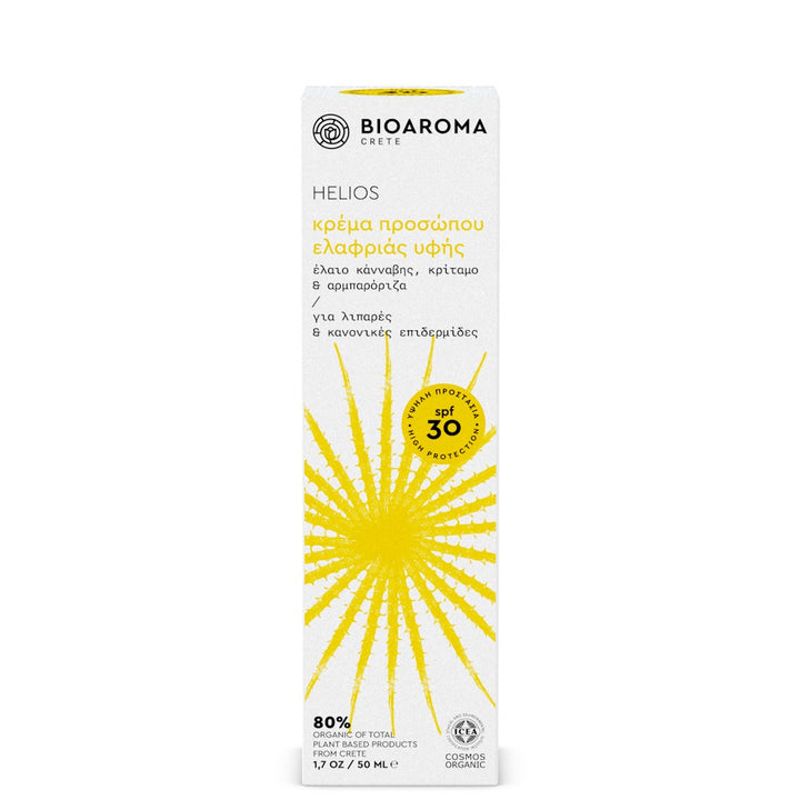 HELIOS Crème solaire faciale pour peaux grasses et normales 30 SPF