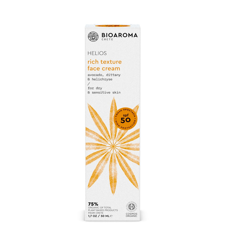 HELIOS Organic Facial Sunscreen for dry & sensitive skin 50 SPF
